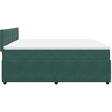 vidaXL Krevet s oprugama i madracem tamnozeleni 200x200 cm baršunasti | shoptok.hr