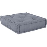 vidaXL Pouffe Siva Bombaž (100% bombaž) 70 x 70 x 54 cm Moderni | Shoptok.si