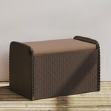  The Living Store Klop z blazino rjava 80x51x52 cm poli ratan - Klop S Prostorom Za Shranjevanje, (21447696) Cene