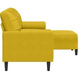  Trosjed s tabureom žuti 180 cm baršunasti | shoptok.hr