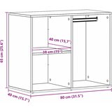Kozmetički ormar Crni hrast 80 x 40 x 65 cm Konstruirano drvo | shoptok.hr
