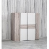 CARRYHOME kombinirana omara, bela, barve hrasta | Shoptok.si