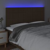  LED uzglavlje tamnosmeđe 160x5x118/128 cm od tkanine | shoptok.hr