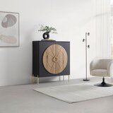 Modern Living Visoka Komoda Hong Kong, Barva Hrasta, Črna | Shoptok.si