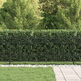  Spike obroč ograje Črna 200 x 130 cm Prašno lakirano jeklo, (5000157935) | Shoptok.si