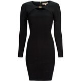 Michael Kors Kratke obleke EMPIRE HW CUTOUT RIB DRS Črna cene