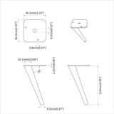  Noge za stajanje 2 pcs Crna 56 x 56 x 100 mm Željezo | shoptok.hr