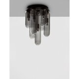 Nova Luce Siva steklena stropna svetilka s steklenim senčilom Gustave – | Shoptok.si
