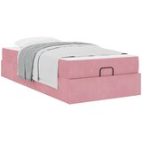  Okvir kreveta s madracem 2 pcs Ružičasta Baršun | shoptok.hr