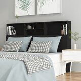The Living Store Vzglavna omarica črna 160x19x103,5 cm - Vzglavna Omarica, (21418375) Cene