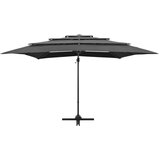  Senčnik aluminij antraciten 250x250 cm | Shoptok.si