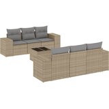  7-dijelni set vrtnih sofa od poliratana s jastucima bež | shoptok.hr
