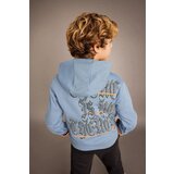 Defacto Boy's Printed Hooded Thick Sweatshirt Cene