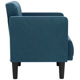 SOFA s naslonima za ruke plava 53 cm baršunasta | shoptok.hr