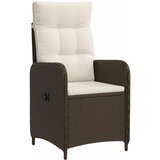  Ležaljka u vrtu s jastukom Smeđa i krem bijela 57 x 63 x 94 cm - Smeđa i krem ​​bijela | shoptok.hr