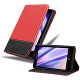 Cadorabo Case, združljiv z Nokia v rdeči črni barvi - zaščitni pokrov z magnetnim zapiranjem, stoječo funkcijo in režo za kartico, (20589449) | Shoptok.si