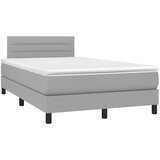  Krevet s oprugama i madracem svjetlosivi 120x190 cm od tkanine | shoptok.hr