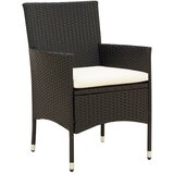 Maison Chic Vrtni Stoli - Stol za vrt z blazinami 2 kosa poli ratan črn JS743, (21877954) Cene