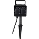 Heitronic 35468 razvodna utičnica 4-struki crna s klinom za zemlju | Eponuda.ba