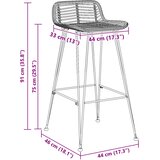  Barski stolac 44 x 46 x 91 cm Cijev željeza promjera 10 mm | shoptok.hr