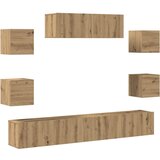 Furnova TV omara 7-delna stenski artisan hrast inženirski les, (21924077) | Shoptok.si