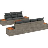  Set od 8 vrtnih kauča s jastučićima sivi poli ratan | shoptok.hr