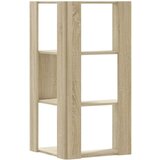 vidaXL Kutni regal za knjige 3 razine boja hrasta 50x50x102 cm drveni | shoptok.hr