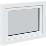 vidaXL podrumski prozor "RISOR" 80x70 cm Okretno-nagibni DIN lijevi bijeli | shoptok.hr