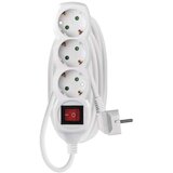 Emos Podaljšek 3 m / 3 vtičnice / s stikalom / beli / PVC / 1,5 mm2 Cene