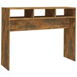 Maison Chic konzolna miza - miza ob steni dimljeni hrast 105x30x80 cm konstruiran les, (21785924) Cene