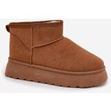 Boto Women's Snow Boots On Platform Insulated With Fur Camel Vesirae | shoptok.hr