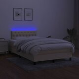  box spring s madracem LED krem 120 x 200 cm od tkanine | shoptok.hr
