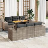 vidaXL 7-dijelni set vrtnih sofa sivi od poliratana | shoptok.hr