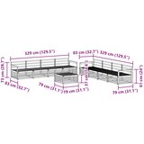 Set vanjskih sofa 9 kom. Prirodna Čvrsto drvo akacije | shoptok.hr