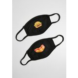 MT Accessoires Burger and Hot Dog Face Mask 2 Pack Black cene