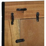 Zidno ogledalo Crna i smeđa 50 x 2 x 90 cm Čvrsto drvo akacije | shoptok.hr