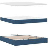  Otomanski okvir kreveta s madracima plavi 200x200cm tkanine | shoptok.hr