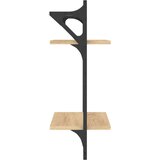  Zidne police 2 razine s prečkama 2 kom hrasta sonome 30x25x65cm | shoptok.hr