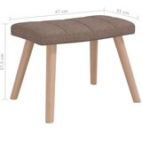  Stolica za ljuljanje s osloncem za noge smeđe-siva od tkanine | shoptok.hr