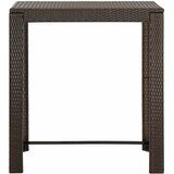  5-dijelni vrtni barski set od poliratana s jastucima smeđi Smeđa 100 cm table length | shoptok.hr