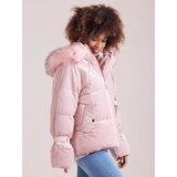 Yups Velour puffer jacket short pink | shoptok.hr