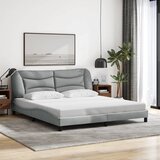 Maison Chic Posteljni okvir - Dvoposteljna postelja - Zakonska postelja brez vzmetnice svetlo siv 180x200 cm tkanina-J4143, (21776069) | Shoptok.si