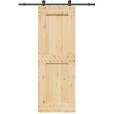  Klizna vrata NARVIK Prirodna i crna 80 x 210 cm (152 5 cm) - 80 x 210 cm (152 5 cm) Četvrtasto | shoptok.hr