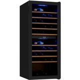 EXQUISIT Izvrstna WS2-114-GTE-160G crna vinska z vitrina dvojnimi površinami za hlajenje. | Shoptok.si