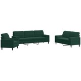  3-dijelni set sofa s jastucima tamnozeleni baršunasti | shoptok.hr