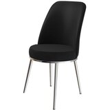 Hanah home set trpezarijskih stolica Dexa 4 kom, crna tkanina Babyface, hromirane metalne noge | Eponuda.com