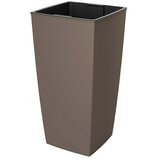  Visok cvetlični lonec Aurora (25 x 25 x 46,5 cm, umetna masa, rjava) | Shoptok.si