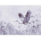  Foto tapeta - Majestic flight - a crane in flight in monochrome 98x70 Samoljepljiva | shoptok.hr