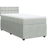 Maison Chic Box spring postelja - Vzmetna postelja z vzmetnico svetlo siva 100x200 cm žamet SL4976, (21901438) | Shoptok.si