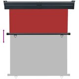 Balkonska bočna tenda 145 x 250 cm crvena | shoptok.hr